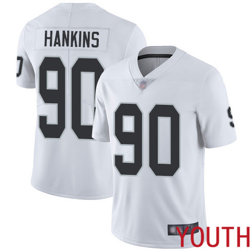 Oakland Raiders Limited White Youth Johnathan Hankins Road Jersey NFL Football 90 Vapor Jersey